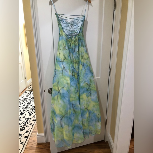 Unique Watercolor Prom Dress - Picture 3 of 6